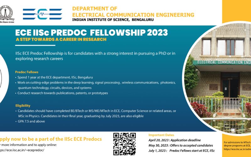 ECE IISc Predoc Fellowship 2023