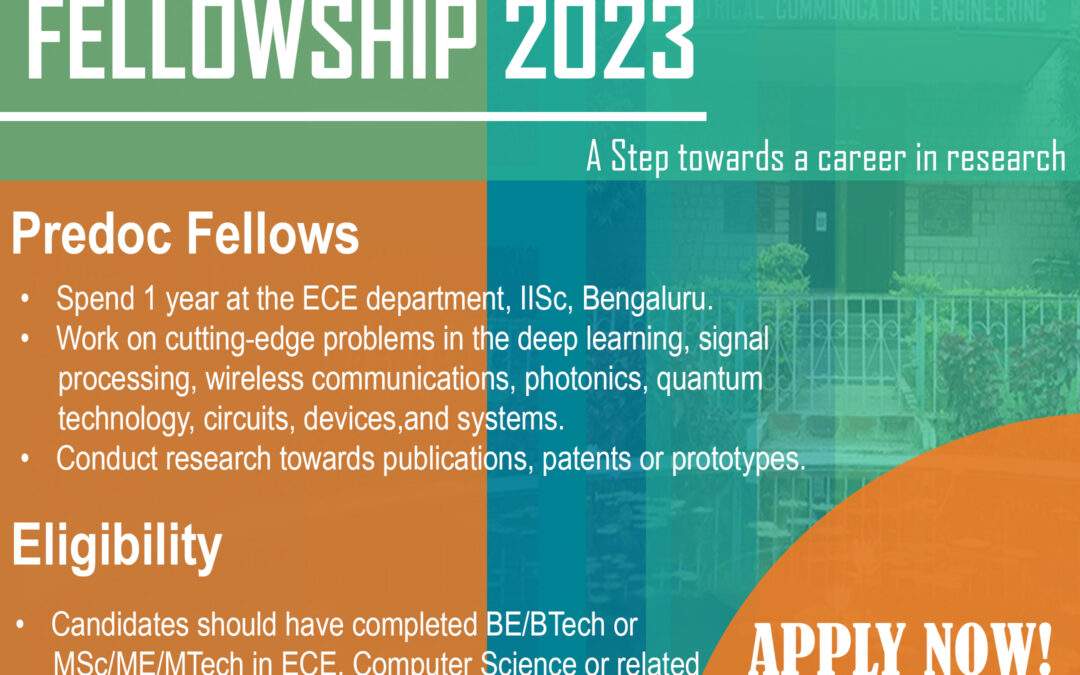 ECE IISc Predoc Fellowship 2023